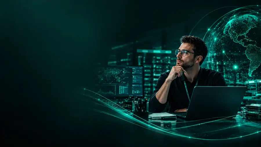Venko engineer analyzing global network data