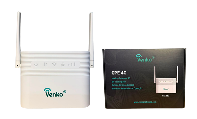 Novo CPE 4G da Venko